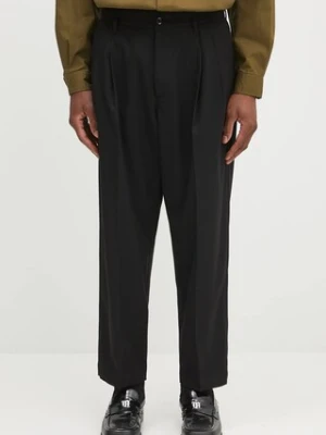 NEIGHBORHOOD spodnie Two Tuck Pants męskie kolor czarny proste 242SPNH.PTM07