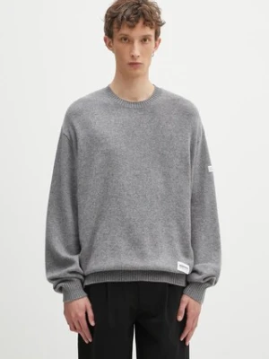 NEIGHBORHOOD sweter kaszmirowy Cashmere Crewneck Sweater męski kolor szary 242NGNH.KNM01