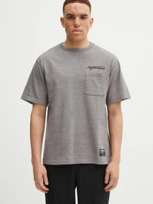 NEIGHBORHOOD t-shirt bawełniany HEATHER FABRIC męski kolor szary z nadrukiem 252UWNH.CSM10