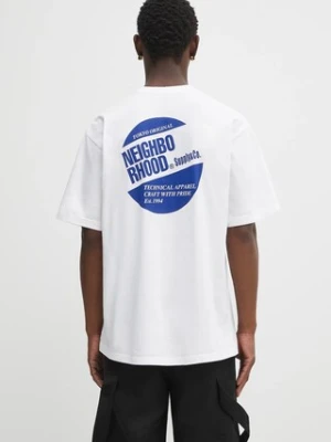 NEIGHBORHOOD t-shirt bawełniany NH . TEE LS-1 męski kolor biały z nadrukiem 251PCNH.ST02