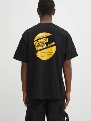 NEIGHBORHOOD t-shirt bawełniany NH . TEE LS-1 męski kolor czarny z nadrukiem 251PCNH.ST02