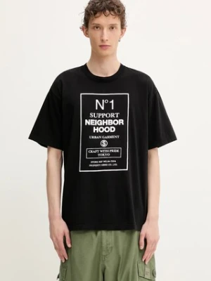 NEIGHBORHOOD t-shirt bawełniany Nh . Tee Ss-15 męski kolor czarny z nadrukiem 251PCNH.ST15