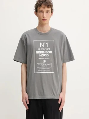 NEIGHBORHOOD t-shirt bawełniany Nh . Tee Ss-15 męski kolor szary z nadrukiem 251PCNH.ST15