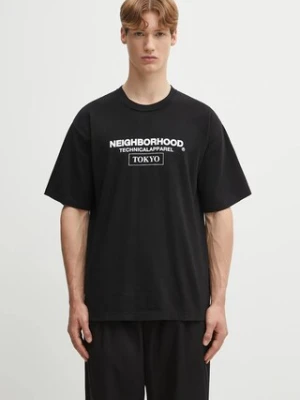 NEIGHBORHOOD t-shirt bawełniany NH . TEE SS-16 męski kolor czarny z nadrukiem 251PCNH.ST16