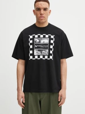 NEIGHBORHOOD t-shirt bawełniany NH . TEE SS-7 męski kolor czarny z nadrukiem 252PCNH.ST07