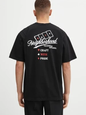 NEIGHBORHOOD t-shirt bawełniany NH. TEE SS-8 męski kolor czarny z nadrukiem 252PCNH.ST08