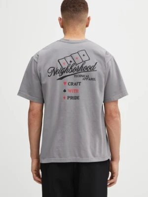 NEIGHBORHOOD t-shirt bawełniany NH. TEE SS-8 męski kolor szary z nadrukiem 252PCNH.ST08