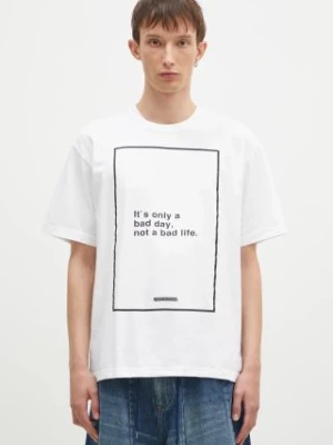 NEIGHBORHOOD t-shirt bawełniany Tee SS-15 męski kolor biały z nadrukiem 242PCNH.ST15