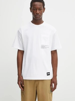 NEIGHBORHOOD t-shirt sheltech crewneck-p ss męski kolor biały z nadrukiem 251BWNH-CSM01