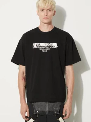 NEIGHBORHOOD t-shirt Tee SS-2 męski kolor czarny z nadrukiem 241PCNH.ST02