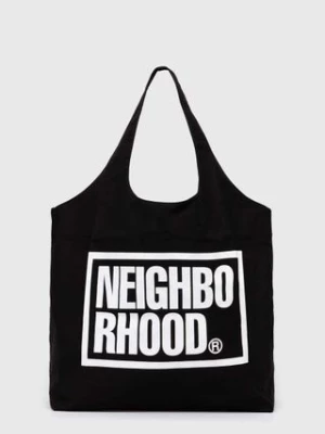 NEIGHBORHOOD torba bawełniana Id Tote Bag-L kolor czarny 241MYNH.CG02