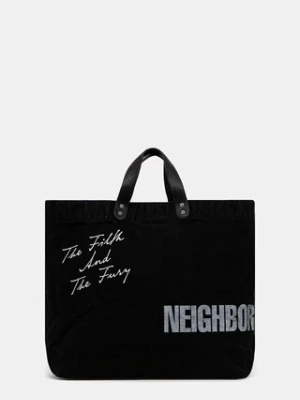 NEIGHBORHOOD torba Washed Canvas Tote Bag kolor czarny 242TQNH.CG01