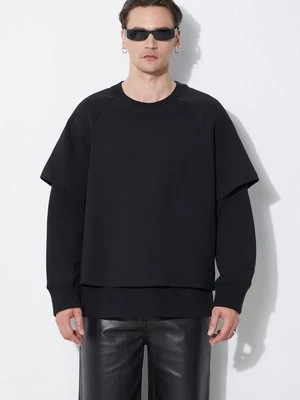 Neil Barrett bluza Slim Dropped Shoulder Double Layer Sweatshirt męska kolor czarny gładka MY72251R-Y501-001N