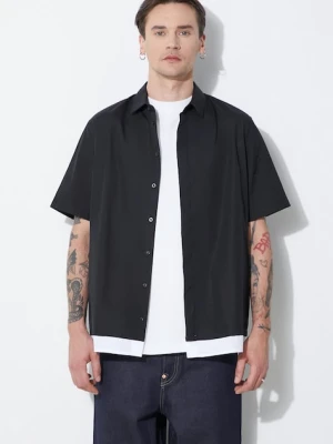 Neil Barrett koszula bawełniana Loose Double Layer Short Sleeve Shirt