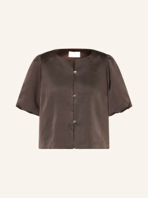 Neo Noir Bluzka Aisa Z Satyny braun