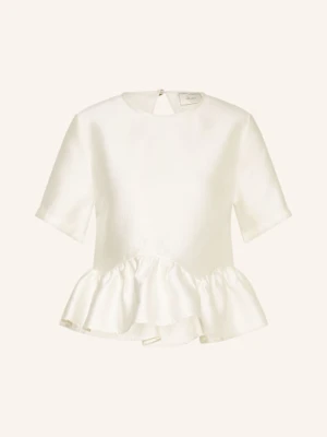 Neo Noir Bluzka Alva Z Satyny Z Wolantami weiss