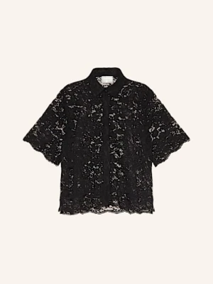 Neo Noir Bluzka Bez Rękawów Lamari Z Dziurkowanej Koronki schwarz