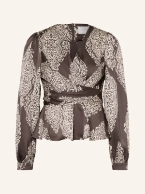 Neo Noir Bluzka Bez Rękawów Rista W Stylu Kopertowym Z Satyny braun