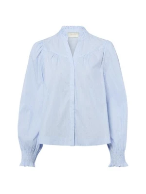 Neo Noir Bluzka damska - Astrida Stripe Stone Kobiety Bawełna niebieski w paski,