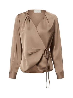 Neo Noir Bluzka damska - Caprina Kobiety Sztuczne włókno brązowy jednolity,