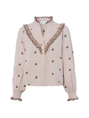 Neo Noir Bluzka damska - Degas Kobiety Bawełna (100%) różowy wypukły wzór tkaniny,