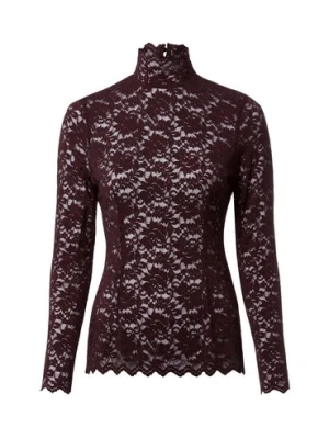 Neo Noir Bluzka damska - Liza Laceflower Kobiety Sztuczne włókno brązowy wzorzysty,