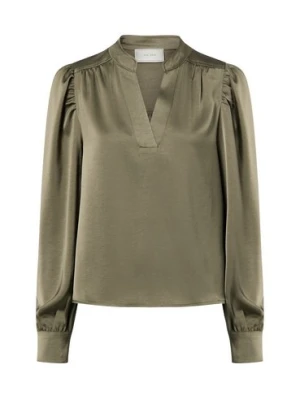 Neo Noir Bluzka damska - Rosslyn Kobiety Sztuczne włókno zielony|szary jednolity,