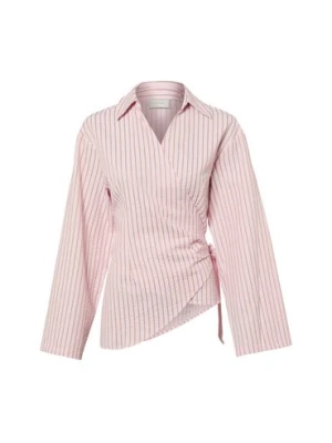 Neo Noir Bluzka damska - Tifuna Kobiety Bawełna różowy|brązowy w paski,