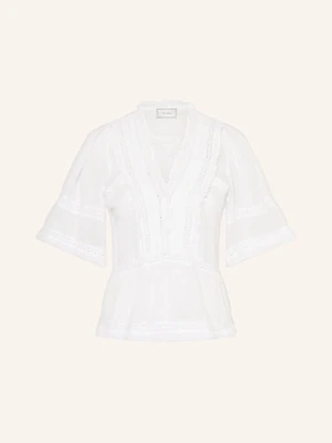 Neo Noir Bluzka Evienne Z Falbanką weiss