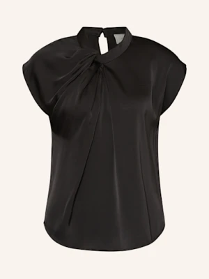 Neo Noir Bluzka Fleur Z Satyny schwarz