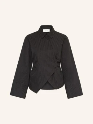 Neo Noir Bluzka Koszulowa Fenli W Stylu Kopertowym schwarz
