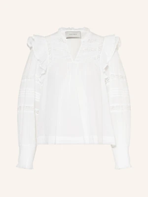 Neo Noir Bluzka Mauri Z Dziurkowanej Koronki Z Falbankami weiss