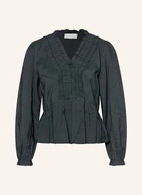 Neo Noir Bluzka Melfy Z Falbanką blau