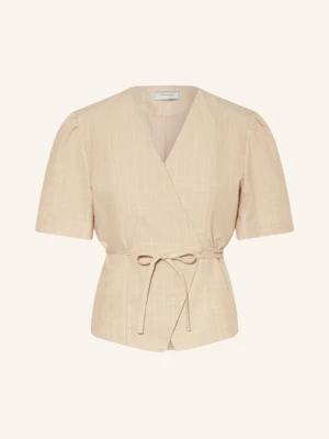 Neo Noir Bluzka O Kroju Kopertowym Simoni beige