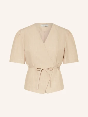 Neo Noir Bluzka O Kroju Kopertowym Simoni beige