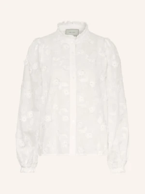 Neo Noir Bluzka Oda Z Falbanami weiss