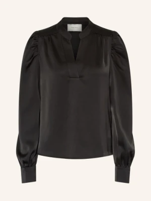 Neo Noir Bluzka Rosslyn Z Satyny schwarz