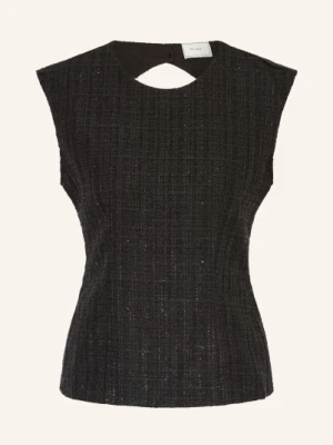 Neo Noir Bluzka Z Bouclé Rafli schwarz