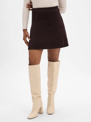 Neo Noir Damska spódnica z dzianiny - Gisa Kobiety brązowy jednolity,