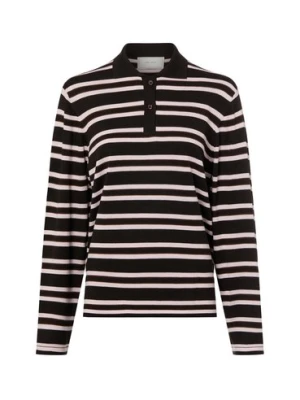 Neo Noir Damski sweter z dzianiny z wełną - Mala Kobiety Sztuczne włókno brązowy w paski,