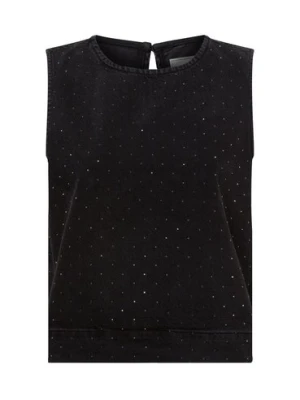 Neo Noir Dżinsowy top damski - Rissa Bedazzled Kobiety Bawełna szary wzorzysty,