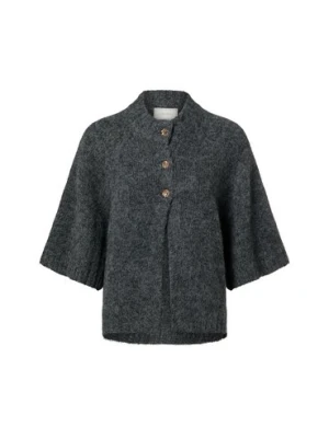 Neo Noir Kardigan damski z zawartością wełny - Benuta Fluffy Kobiety szary marmurkowy,