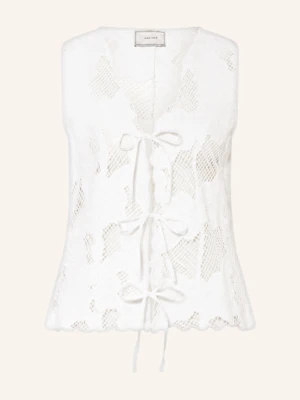 Neo Noir Koronkowy Top Alboa weiss