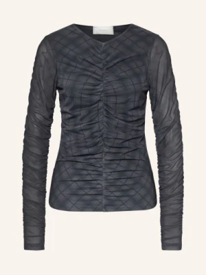Neo Noir Koszulka Z Długim Rękawem Bea Z Siateczki grau