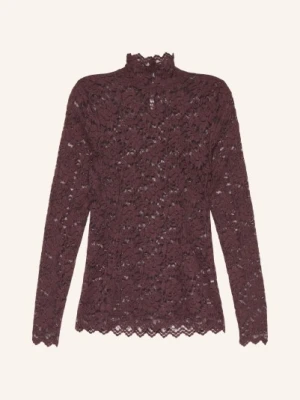 Neo Noir Koszulka Z Długim Rękawem Liza Z Koronki rot