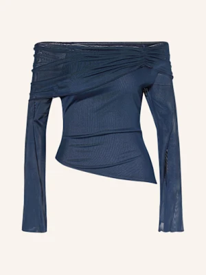 Neo Noir Koszulka Z Odkrytymi Ramionami Addie Z Siateczki blau