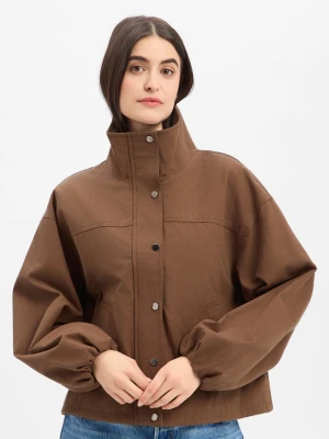 Neo Noir Kurtka damska - Selio Bomber Kobiety Bawełna (100%) brązowy,