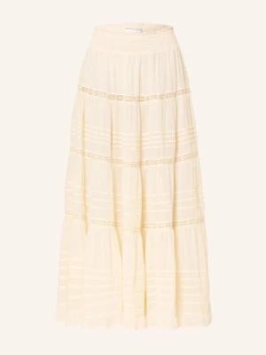 Neo Noir Spódnica Felicia Z Dziurkowaną Koronką gelb