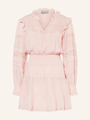 Neo Noir Sukienka Aran Z Koronką I Falbankami rosa