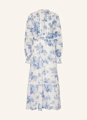 Neo Noir Sukienka Columbia Flower Flow Z Dziurkowaną Koronką blau